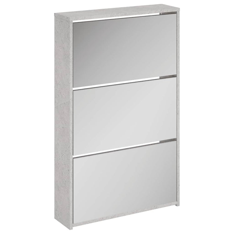 Vidaxl-Schuhschrank mit Spiegel 3-Schicht 63x17x102,5 cm Betonpreis