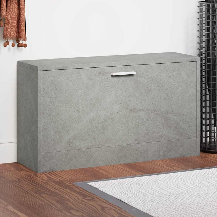 Vidaxl Schuhe Bank 80x24x45 cm verarbeiteter Holzbetongrijs