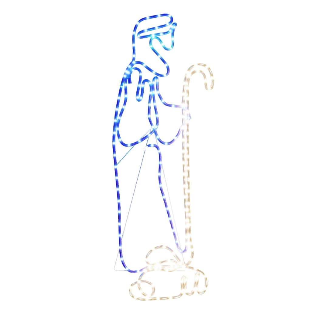 VIDAXL -Weihnachtsfiguren Shepherd und Lam mit 168 LEDs 102,5 x 35 cm