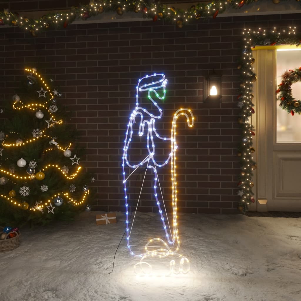 VIDAXL -Weihnachtsfiguren Shepherd und Lam mit 168 LEDs 102,5 x 35 cm