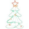 VIDAXL Weihnachtsfigurbaum mit 144 LEDs 88x56 cm
