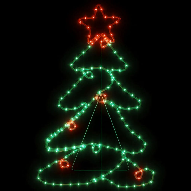 VIDAXL Weihnachtsfigurbaum mit 144 LEDs 88x56 cm