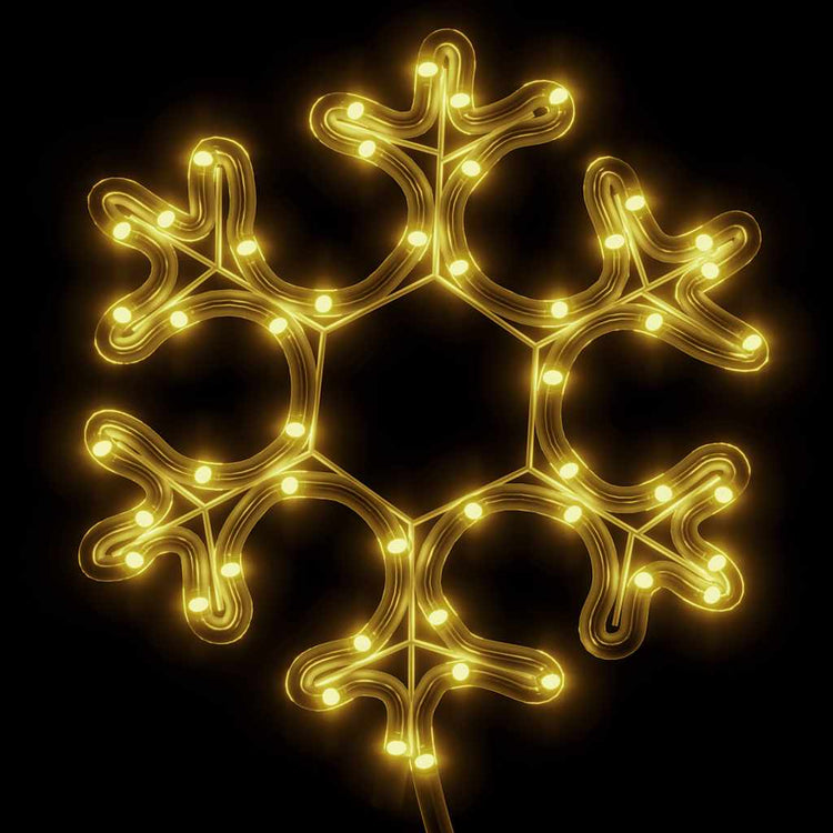 Vidaxl Weihnachten Figur Schneeflocke mit 48 warm -weiß -LEDs 27x27 cm