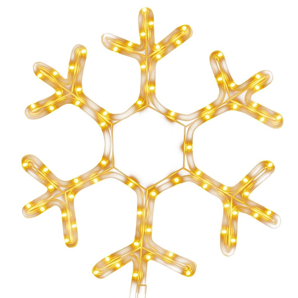 Vidaxl Weihnachten Figur Schneeflocken mit 72 warm -weiß -LEDs 38x37 cm