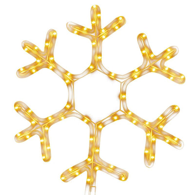 Vidaxl Weihnachten Figur Schneeflocken mit 72 warm -weiß -LEDs 38x37 cm