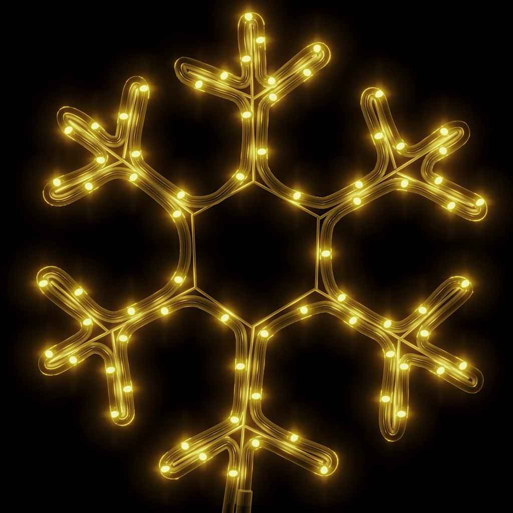 Vidaxl Weihnachten Figur Schneeflocken mit 72 warm -weiß -LEDs 38x37 cm