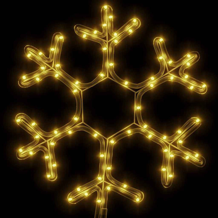 Vidaxl Weihnachten Figur Schneeflocken mit 72 warm -weiß -LEDs 38x37 cm