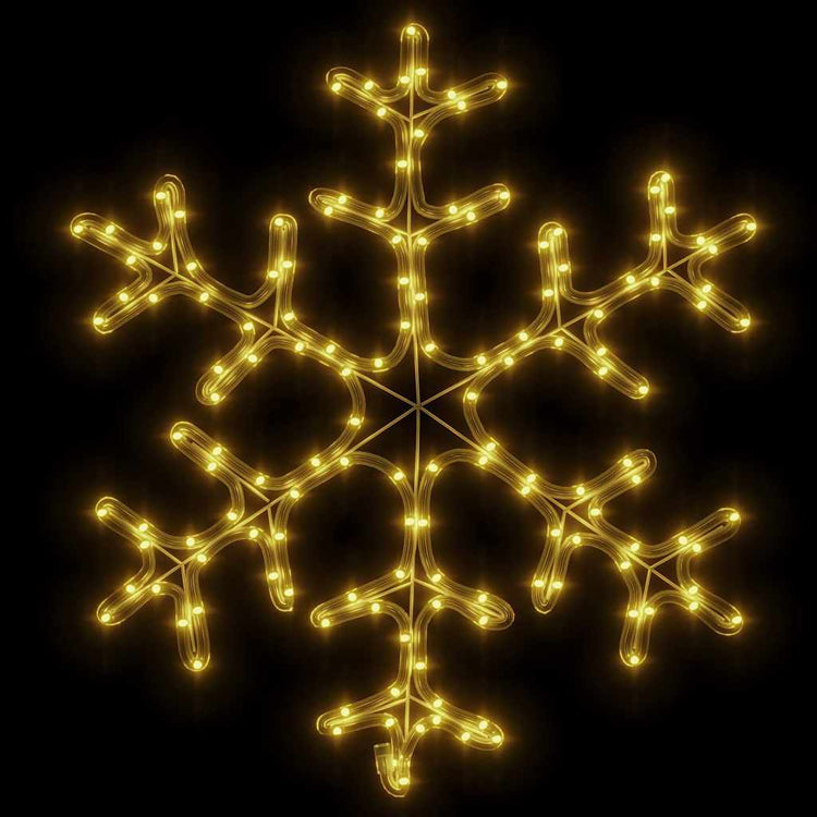 Vidaxx Weihnachtsfigur Schneeflocke mit 144 warmweißen LEDs 59x59 cm
