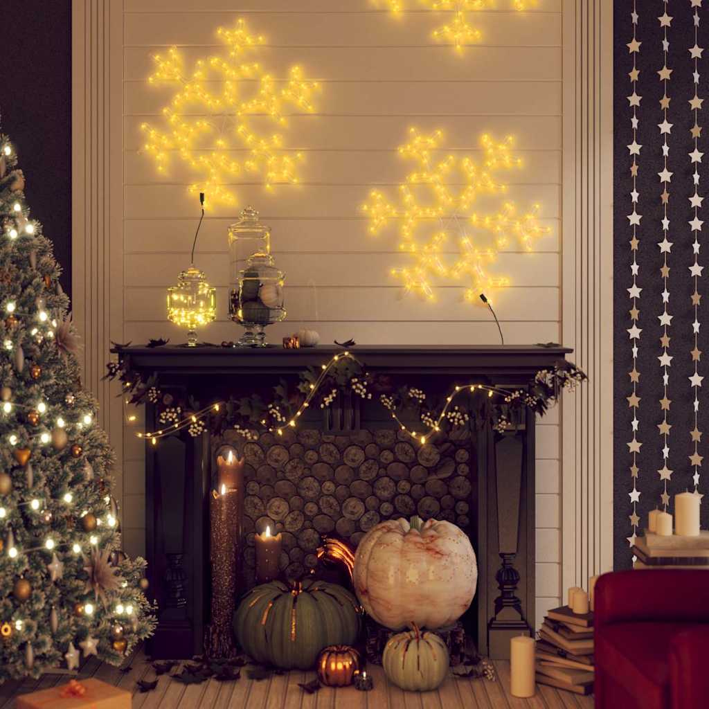 Vidaxx Weihnachtsfigur Schneeflocke mit 144 warmweißen LEDs 59x59 cm