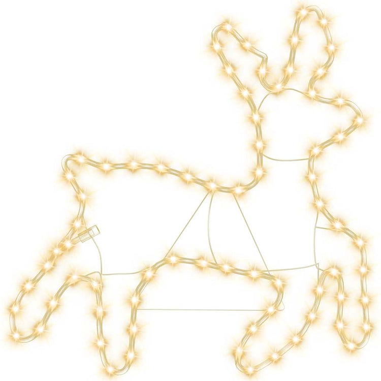 Vidaxl Weihnachten Figur Rentier mit 72 warm -weiß -LEDs 57x55x4,5 cm