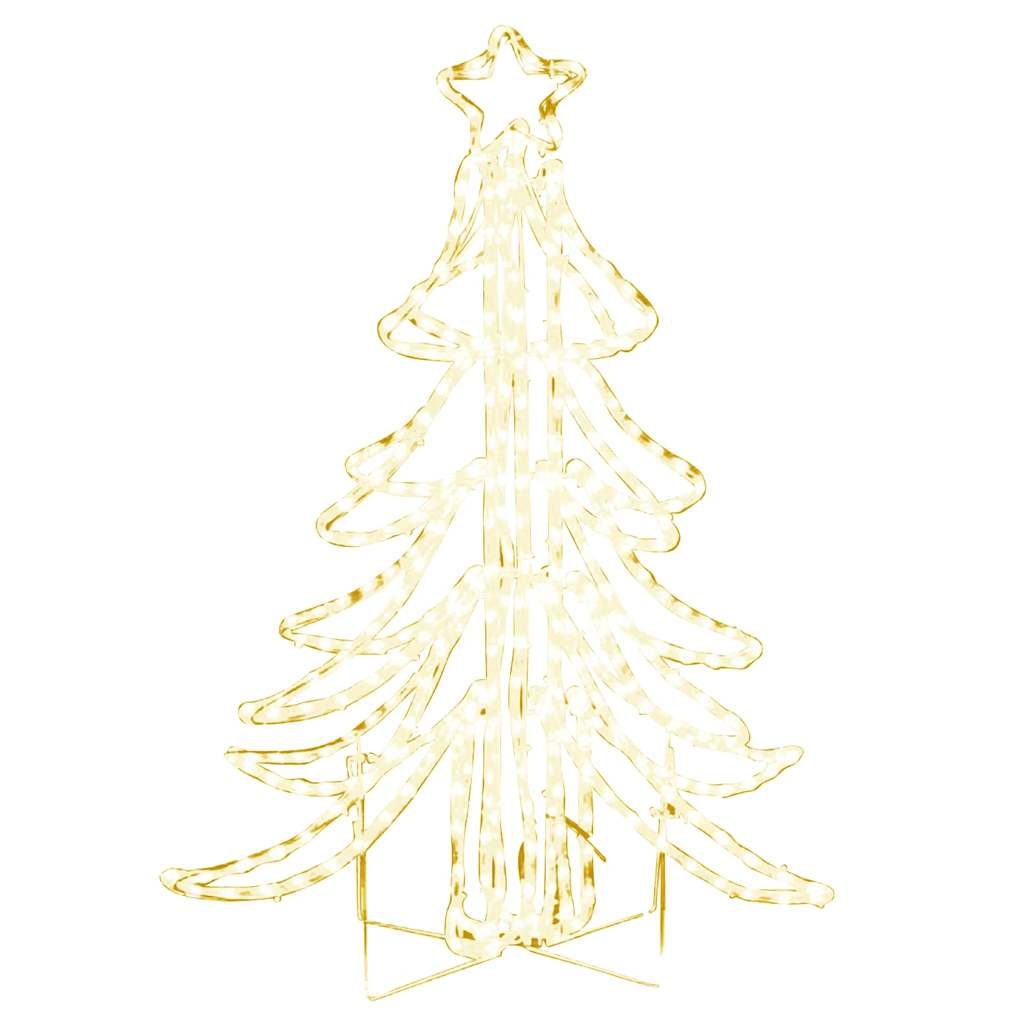 VIDAXL Weihnachtsfigur Weihnachtsbaum mit warmen weißen LEDs 87x87x93 cm