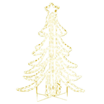 VIDAXL Weihnachtsfigur Weihnachtsbaum mit warmen weißen LEDs 87x87x93 cm