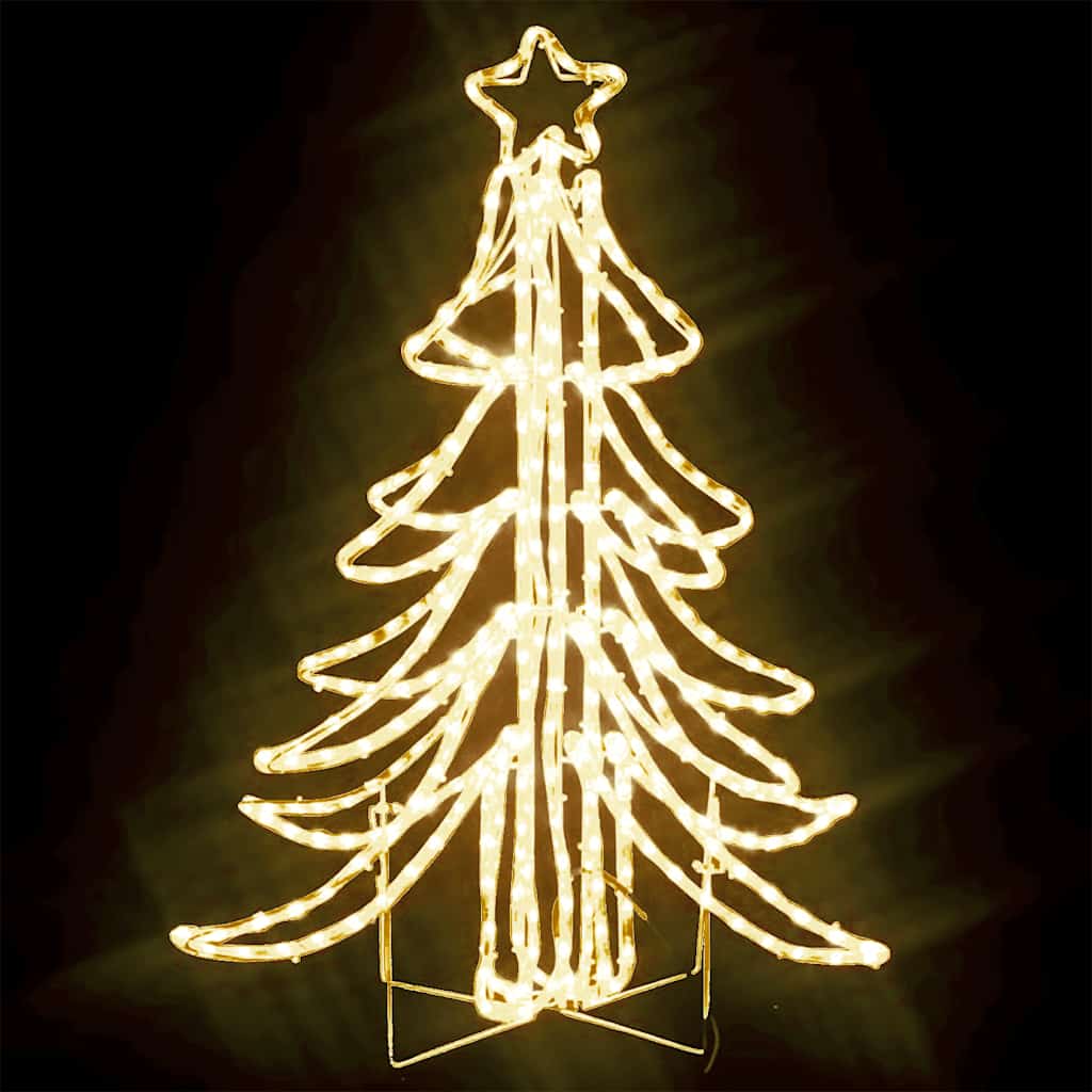VIDAXL Weihnachtsfigur Weihnachtsbaum mit warmen weißen LEDs 87x87x93 cm