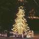 VIDAXL Weihnachtsfigur Weihnachtsbaum mit warmen weißen LEDs 87x87x93 cm