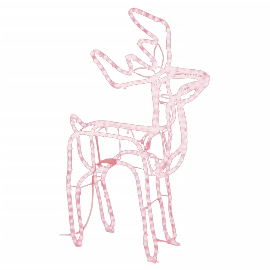 Vidaxl Weihnachten Figur rendier warmes Weiß 76x42x87 cm