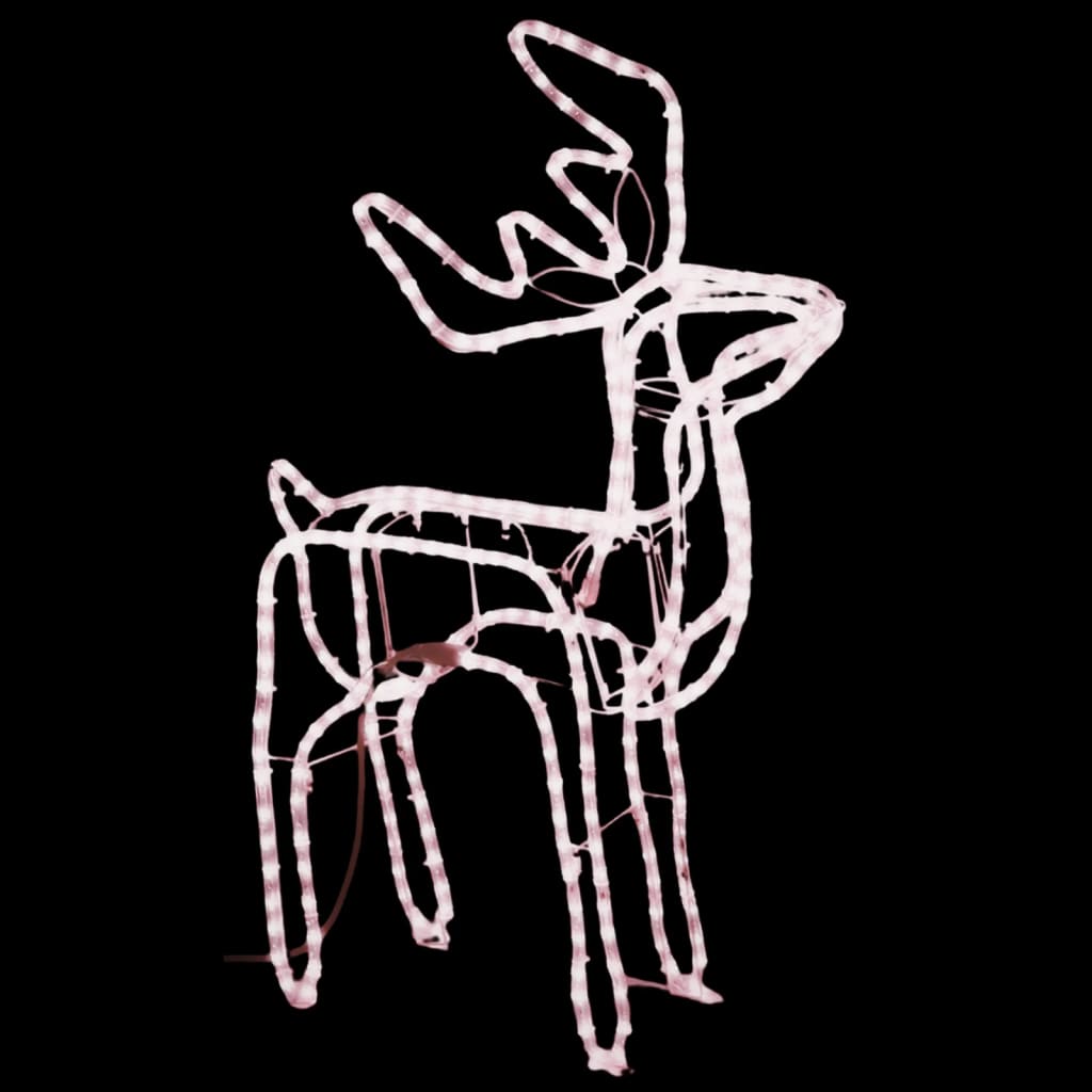 Vidaxl Weihnachten Figur rendier warmes Weiß 76x42x87 cm