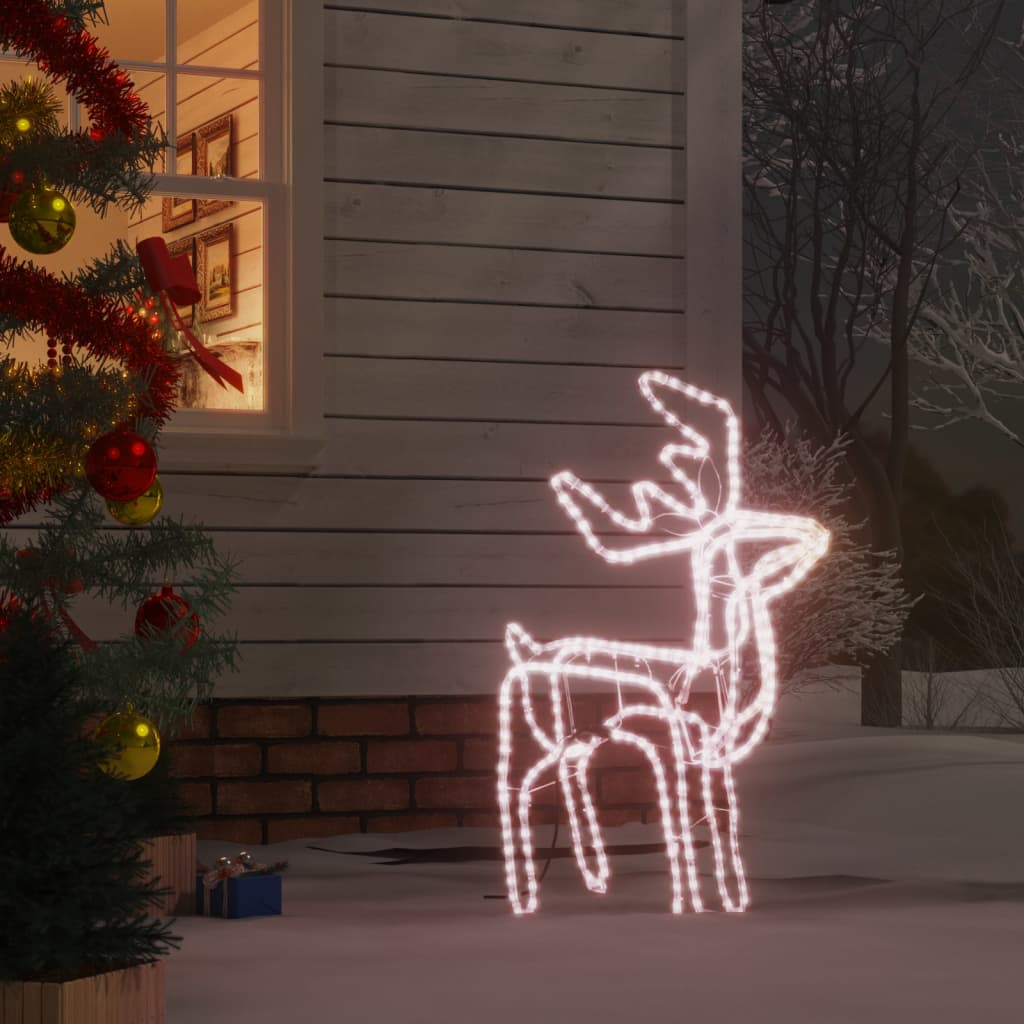 Vidaxl Weihnachten Figur rendier warmes Weiß 76x42x87 cm