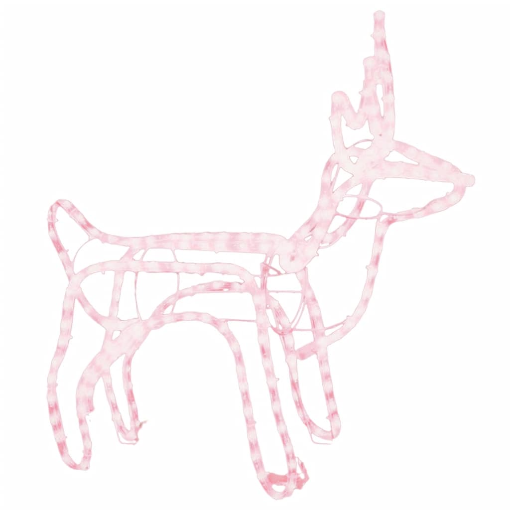 Vidaxl Weihnachten Figur Rentier warmes Weiß 60x30x60 cm