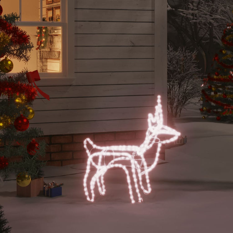 Vidaxl Weihnachten Figur Rentier warmes Weiß 60x30x60 cm