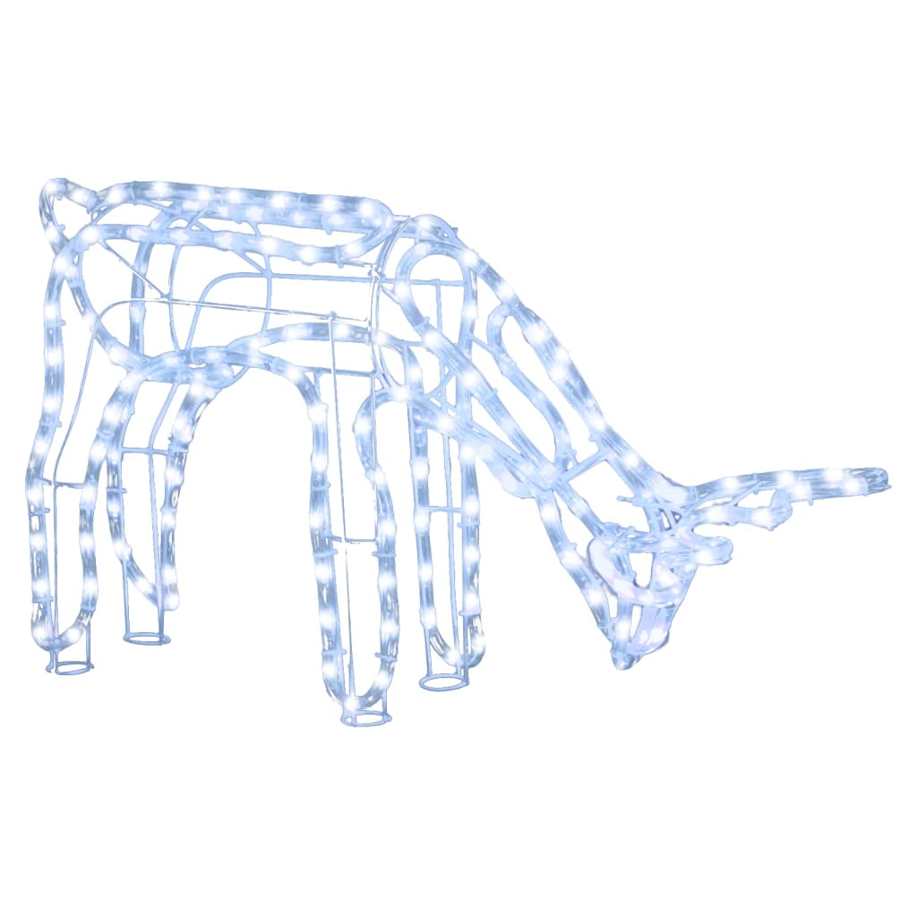 Vidaxl Weihnachtsbeleuchtung Rentiere kaltes Weiß 73x31x45 cm