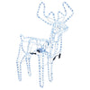 Vidaxl Weihnachten Figur Rentier mit bewegender Tasse kalte Weiß 76x42x87 cm