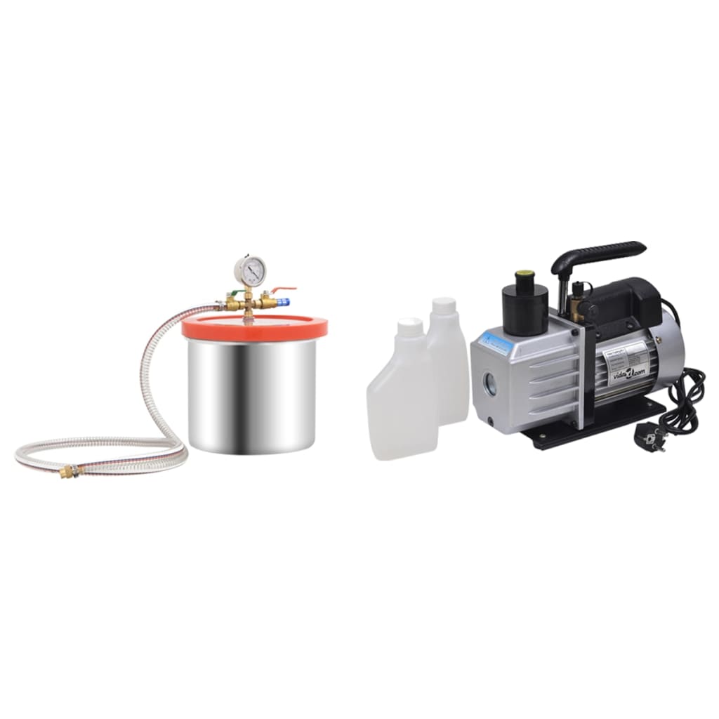 Vidaxl Vakuumkammer mit 2-Gang-Pumpe 7,4 l