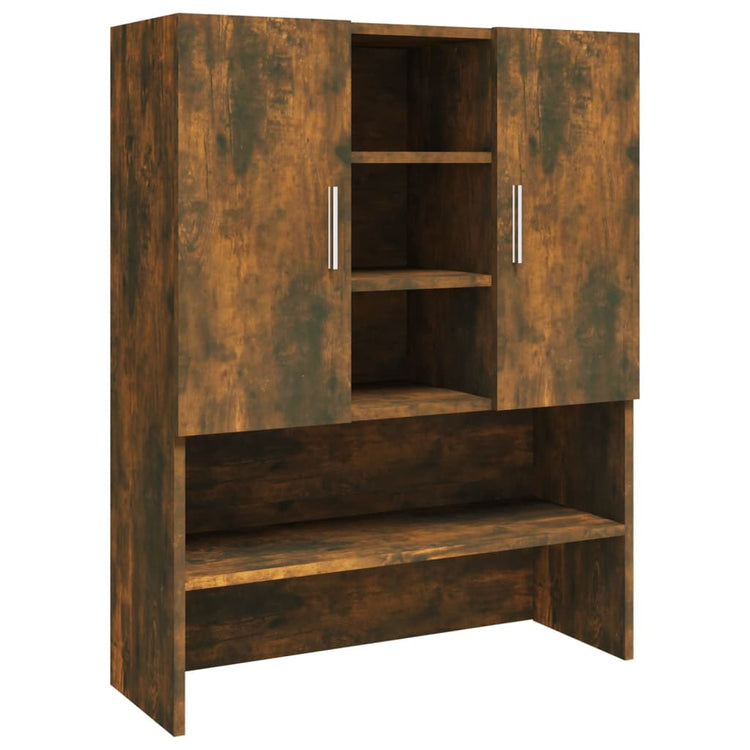 Vidaxl Waschmaschinenschrank 70,5 x 25,5 x 90 cm geräucherte Eiche gefärbt