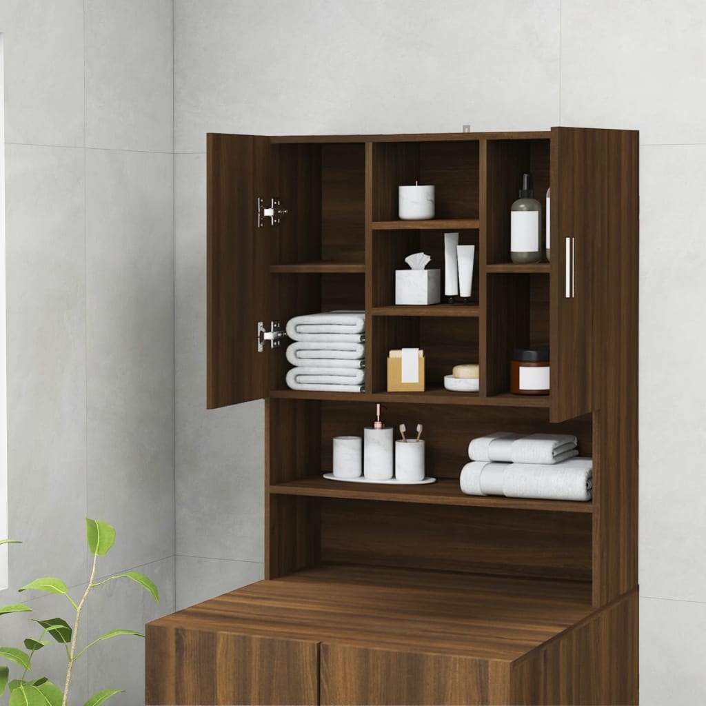 Vidaxl Waschmaschinenschrank 70,5 x 25,5 x 90 cm Braune Eiche Farbe