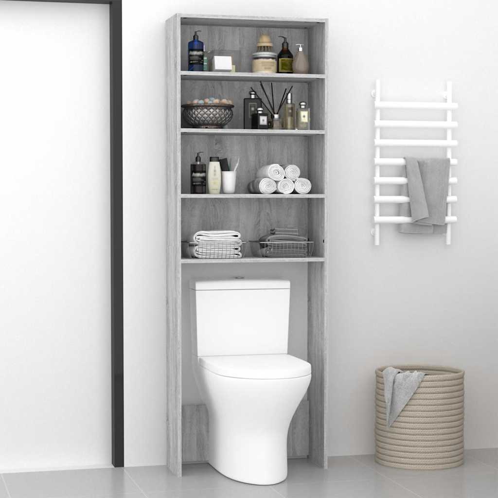 Vidaxl Waschmaschinenschrank 64x24x190 cm graue Sonoma Eichefarbe