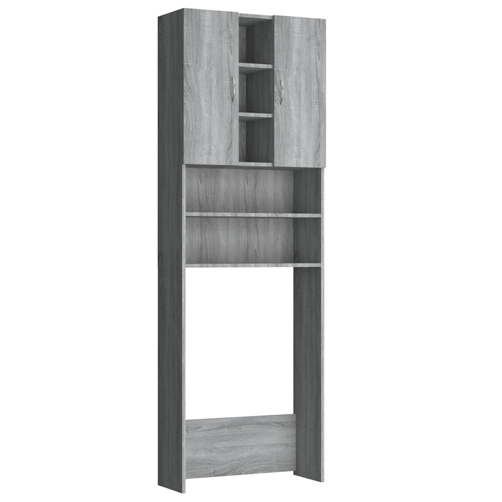 Vidaxl Waschmaschinenschrank 64x25.5x190 cm graue Sonoma -Eichefarbe