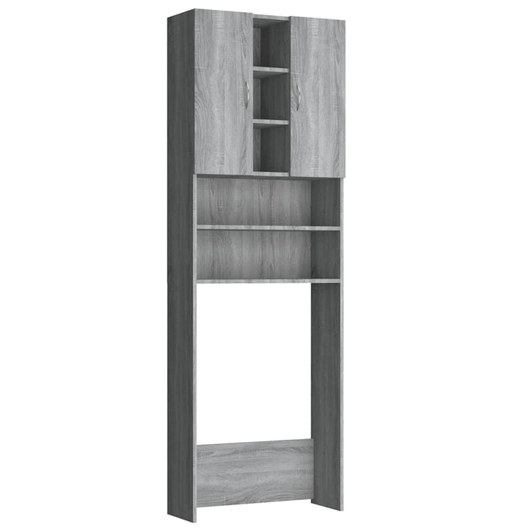 Vidaxl Waschmaschinenschrank 64x25.5x190 cm graue Sonoma -Eichefarbe