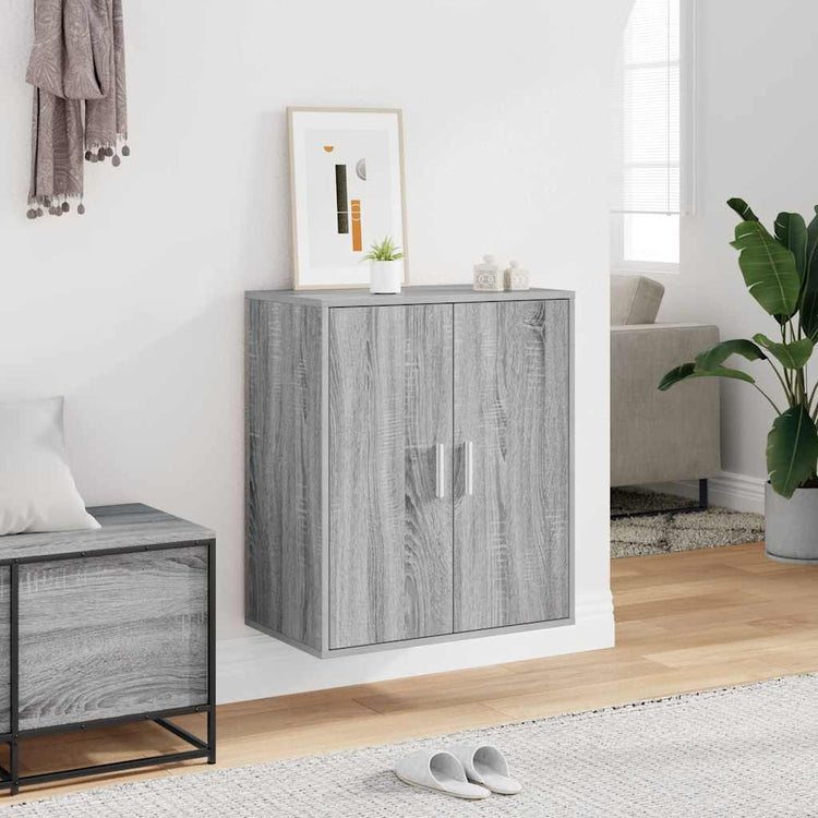VIDAXL -Schuhschrank 60x35x70 cm Propertiertes Holzgrau Sonoma Eiche gefärbt