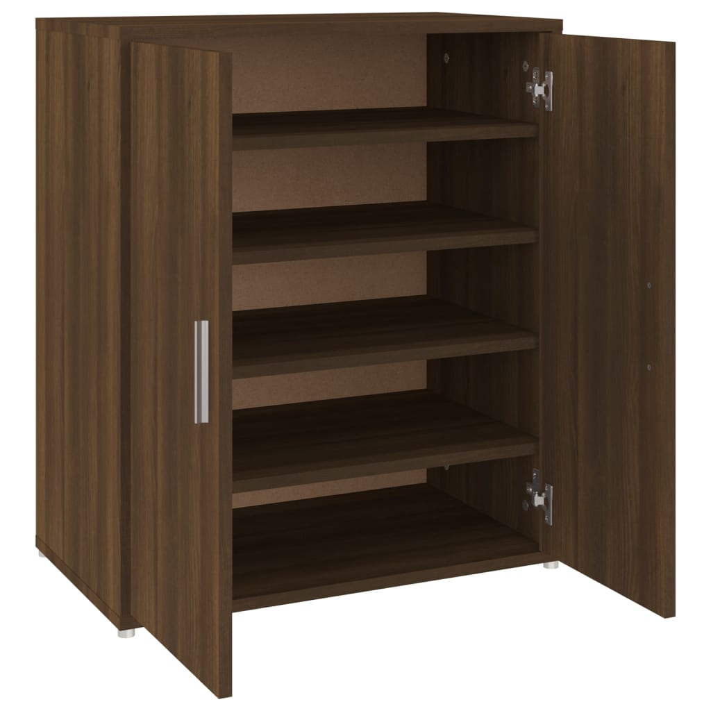 Vidaxl Schuhschrank 60x35x70 cm Schnitt Holzbraune Eiche Farbe
