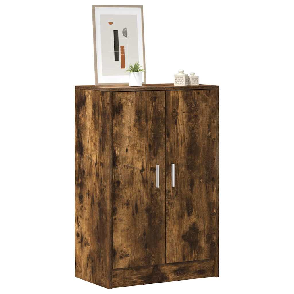VIDAXL -Schuhschrank 60x35x92 cm verarbeiteter Holzgeräuchchen -Eiche gefärbt