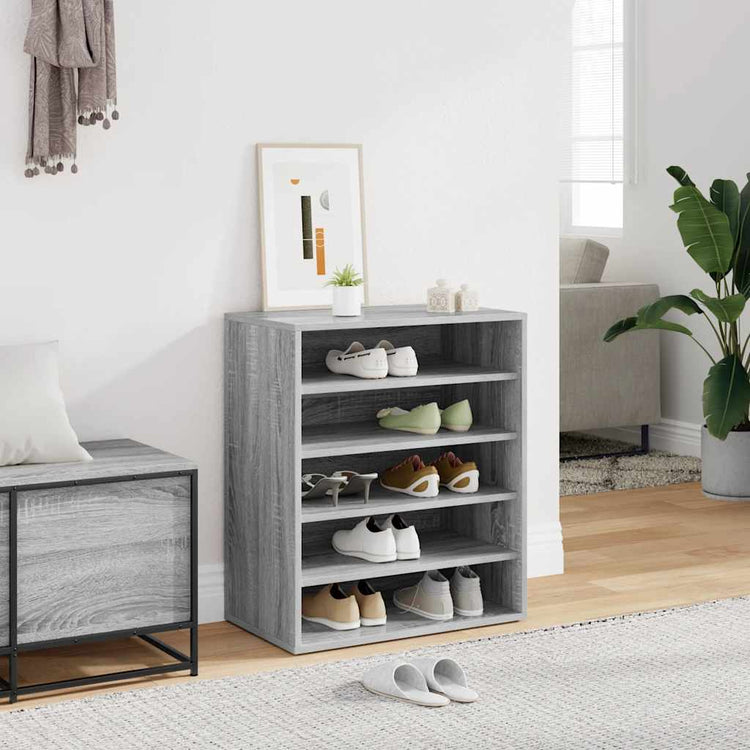 Vidaxl Schuhschrank 60x35x70 cm Eigenschaften mit geräuchertem Eichenbaus befördert