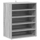 VIDAXL -Schuhschrank 60x35x70 cm Propertiertes Holzgrau Sonoma Eiche gefärbt
