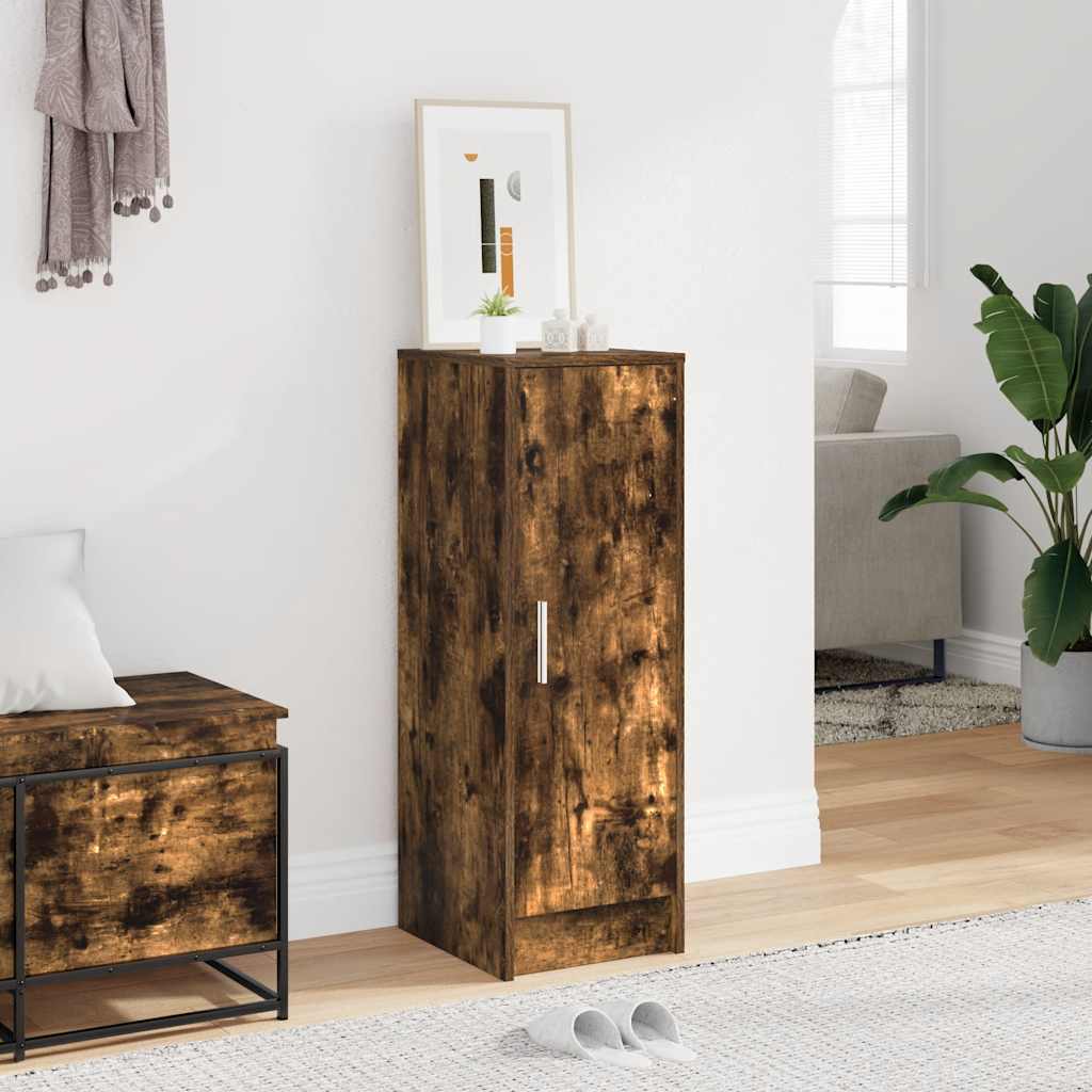 Vidaxl -Schuhschrank 32x35x92 cm propertiertes Holzgeräuchchen -Eiche gefärbt