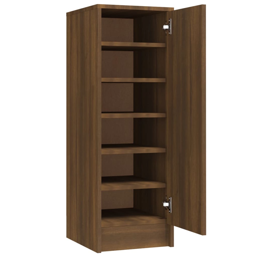Vidaxl Schuhschrank 32x35x92 cm verarbeitete Holzbraune Eiche Farbe