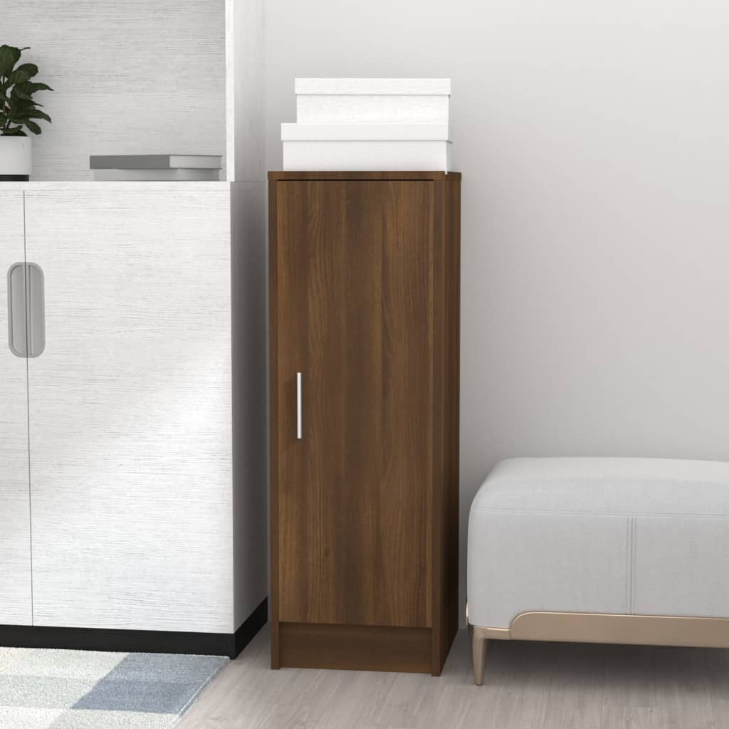 Vidaxl Schuhschrank 32x35x92 cm verarbeitete Holzbraune Eiche Farbe