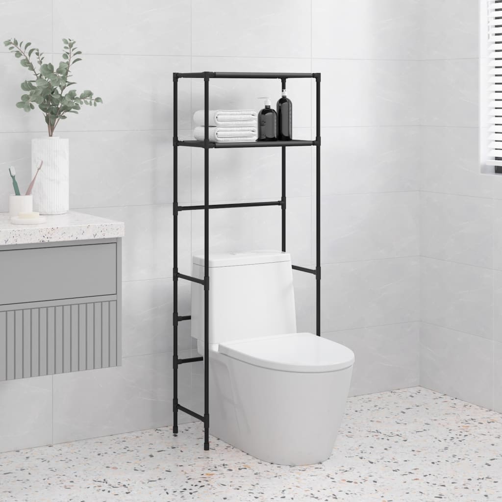 Vidaxl Toilett 2-Schicht 53,5x28x143 cm Eisenschwarz
