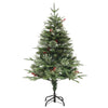 Vidaxl Weihnachtsbaum mit LED- und Kiefernkegeln 150 cm PVC und PE Green