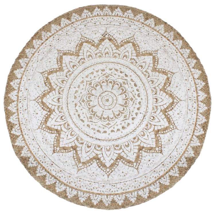 Vidaxl -Teppich mit dem Druck um 240 cm geflochtene Jute