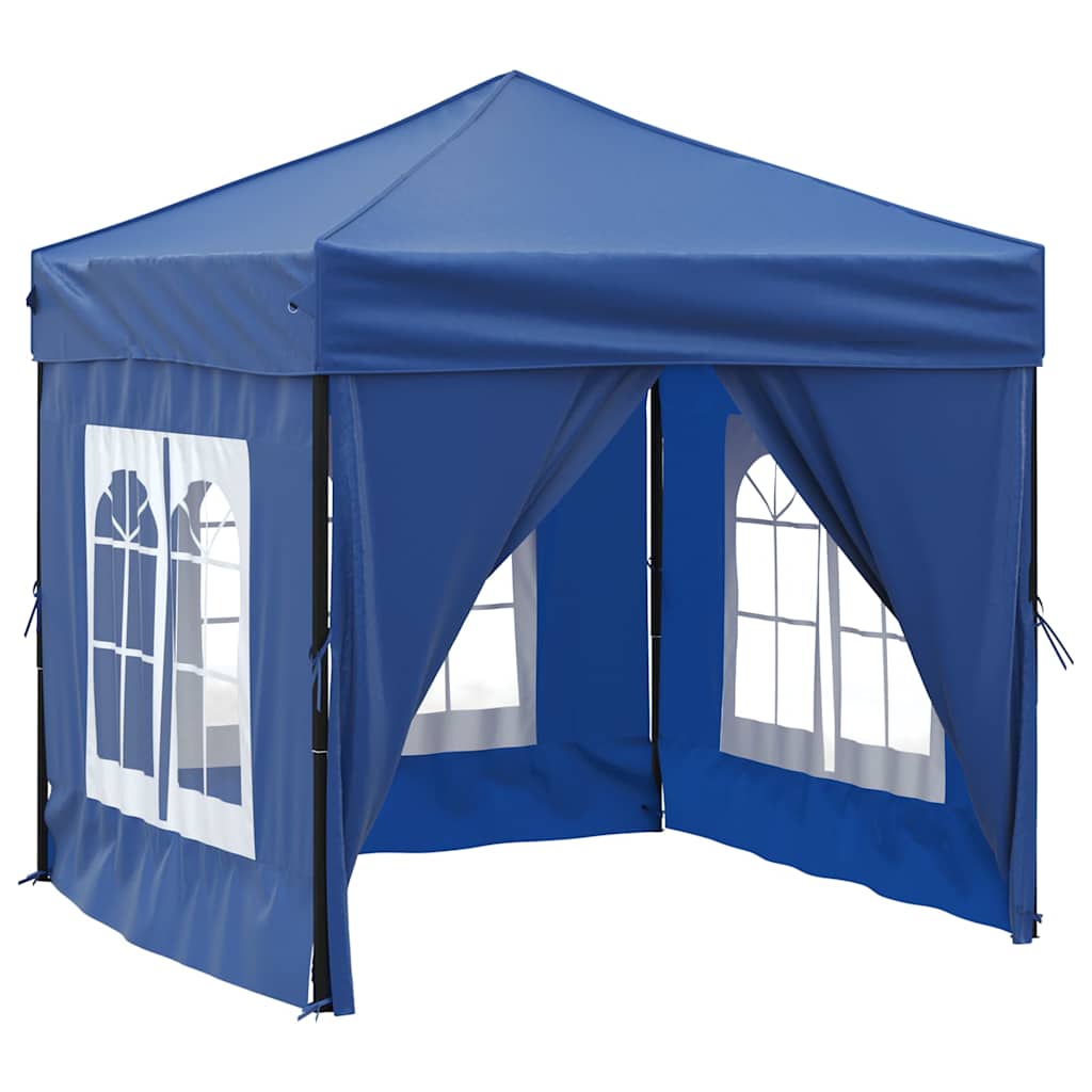 Vidaxl Partytent faltbar mit Seitenwänden 2x2 m blau