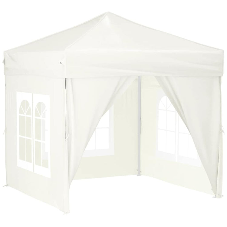 Vidaxl Partytent faltbar mit Seitenwänden 2x2 M cremefarben -gepflegt