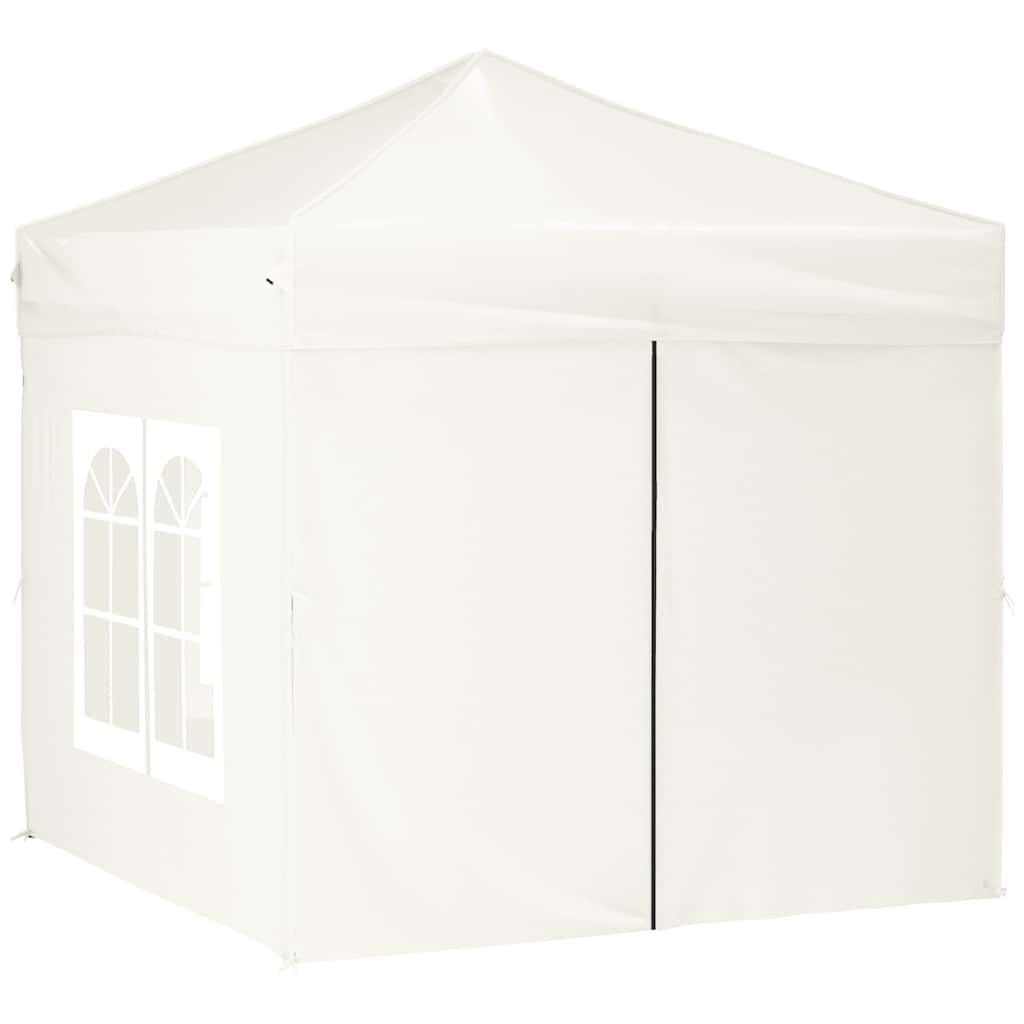 Vidaxl Partytent faltbar mit Seitenwänden 2x2 M cremefarben -gepflegt