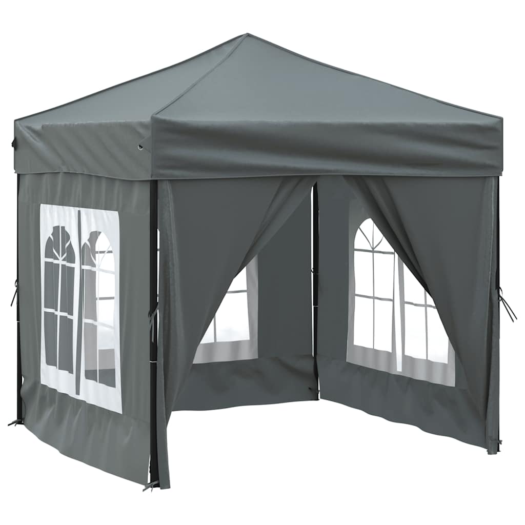 Vidaxl partytent faltbar mit Seitenwänden 2x2 m Anthrazit -gelenkt