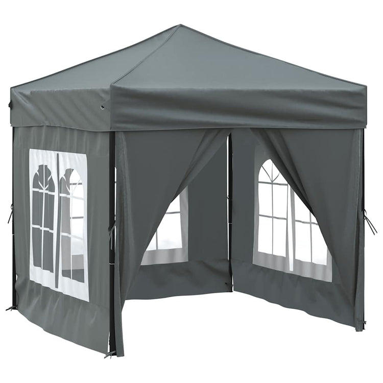 Vidaxl partytent faltbar mit Seitenwänden 2x2 m Anthrazit -gelenkt