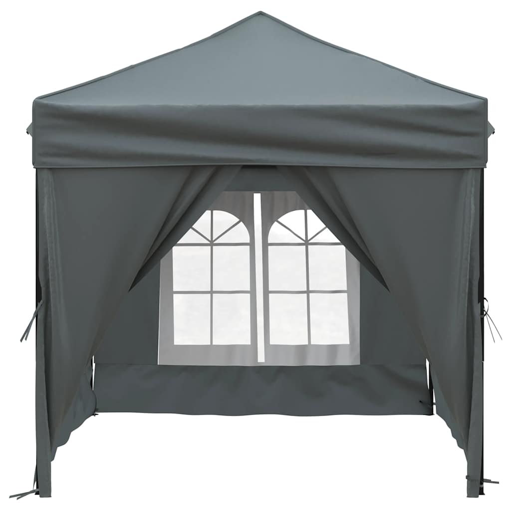Vidaxl partytent faltbar mit Seitenwänden 2x2 m Anthrazit -gelenkt