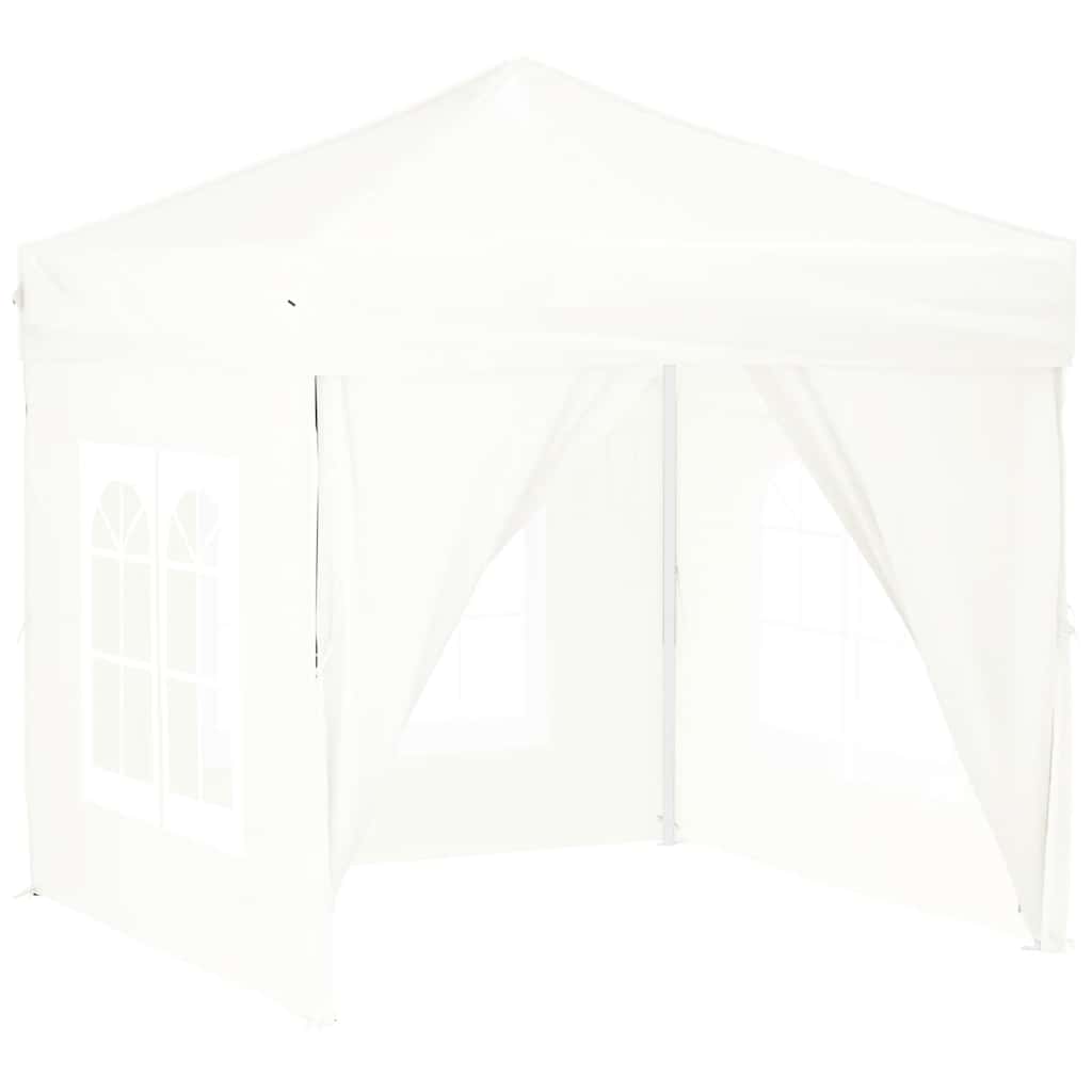 Vidaxl Partytent faltbar mit Seitenwänden 2x2 m weiß