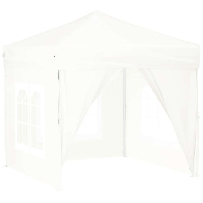 Vidaxl Partytent faltbar mit Seitenwänden 2x2 m weiß